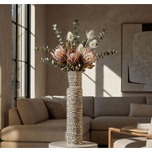 Ваза "Найробі" Mauro Ferretti, білий/чорний, Ø15,5x65 см