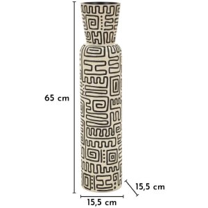 Ваза "Найробі" Mauro Ferretti, білий/чорний, Ø15,5x65 см