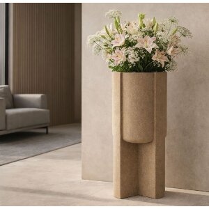 Стенд для квіткових горщиків "Моаї" Ø39x80,5 см, коричневий, від Mauro Ferretti