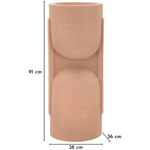 Вітражний підставник для квіткового горшка "Nui" 38x36x91 см, червоний, від Mauro Ferretti