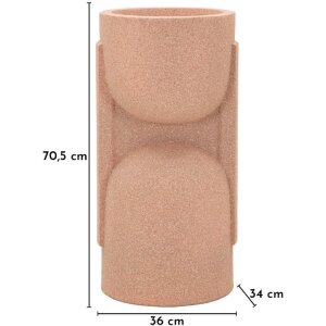 Вітряний вазон "Nui" 36x34x70,5 см, червоний, для відкритого простору