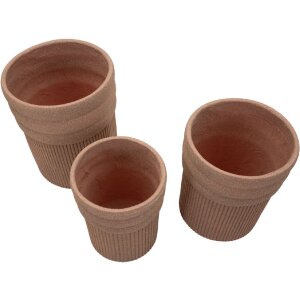 Mauro Ferretti Cachepot Set COLOMBIA 3er Pflanzgefäße Rot
