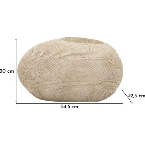 Mauro Ferretti Pflanzgefäß STONE für den Außenbereich Grau 54.5x42.5x30cm