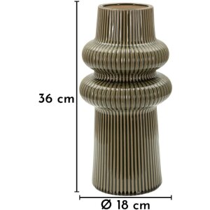 Mauro Ferretti Vase HARMONY Ø18x36cm Keramik Grün