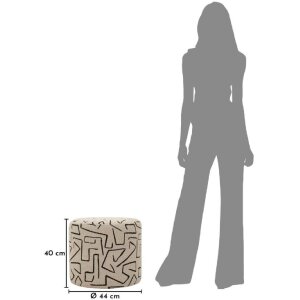 Mauro Ferretti Puff NAIROBI Multicolor Ø44x40cm