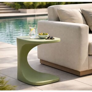 Mauro Ferretti Beistelltisch Ibiza Grün 42x42x52 cm Kunststoff