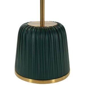 Mauro Ferretti Beistelltisch Egle Grün Gold Ø40x55 cm Metall PU