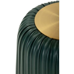 Mauro Ferretti Beistelltisch Egle Grün Gold Ø40x55 cm Metall PU