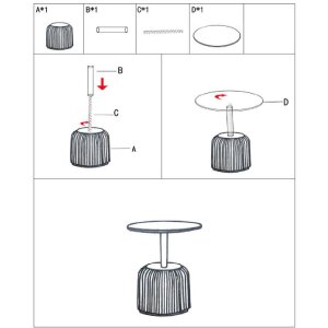 Mauro Ferretti Beistelltisch Egle Grün Gold Ø40x55 cm Metall PU