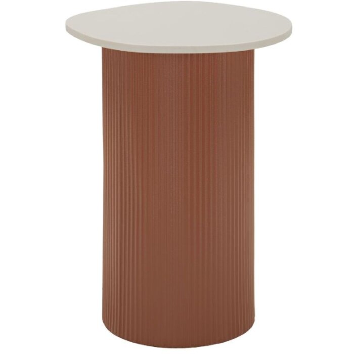 Mauro Ferretti Beistelltisch Frankfurt Marble 35x37x53 cm Rot Weiß