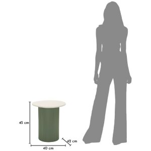 Mauro Ferretti Beistelltisch Frankfurt Marble 40x42x45 cm Grün Weiß