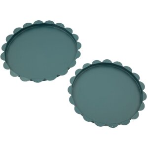 Набір столиків Saturno Ottanio, Ø 33/27,5 см, метал, петроль, Mauro Ferretti