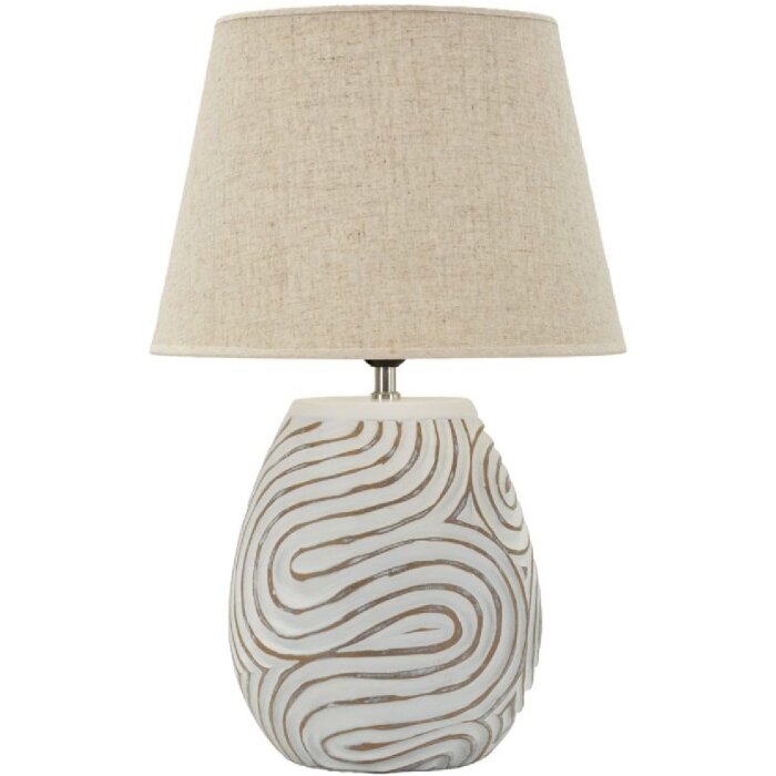 Столівна лампа Mauro Ferretti Oblix Ø35x55 см, з поліресину, заліза та тканини