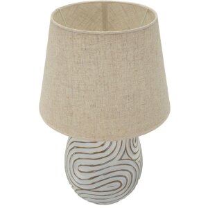 Столівна лампа Mauro Ferretti Oblix Ø35x55 см, з поліресину, заліза та тканини