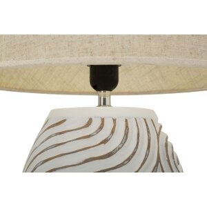 Столівна лампа Mauro Ferretti Oblix Ø35x55 см, з поліресину, заліза та тканини