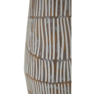 Світлодіодна лампа Hanoi Ø35x69,5 см з поліресиновою підставкою та льоновим абажуром