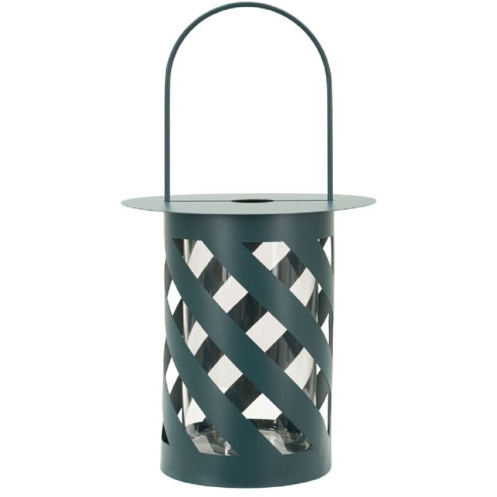 Ліхтар Mauro Ferretti Saturno Ottanio Twist Ø23x43 см, метал, скло