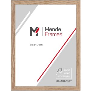 Деревяна рамка MendeFrames 15x15 см, дуб, арт-стекло