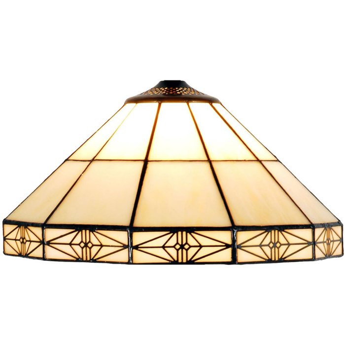 LumiLamp 5LL-3087 Абажур Tiffany Ø 32x16 см Бежевий скляний трикутник