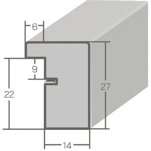 Деревяна рамка MendeFrames 960, сіра, 20x28 см, з протиповерхневим склом