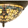 LumiLamp 5LL-5351 Потолочный светильник Tiffany Ø 38x19 см Бежево-голубой стеклянный потолочный светильник