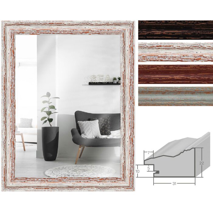 Візерунок стіновий MendeFrames H740, шебі-чік, натуральне дерево, 3,9 см профіль