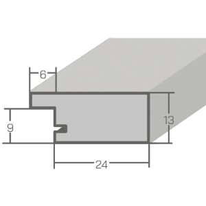Фоторамка MendeFrames H720 в стилі ландшафтного будинку 30x45 см, сірого кольору, з штучним склом