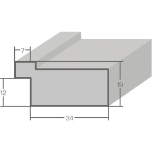 Фоторамка H690 вінтажна з натурального дерева, 41 мм, білий/кремово-коричневий
