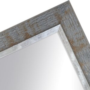 Настінне дзеркало H670 індустріальний стиль, тау-пейс, сірий, натуральне дерево, 20x20–70x100 см