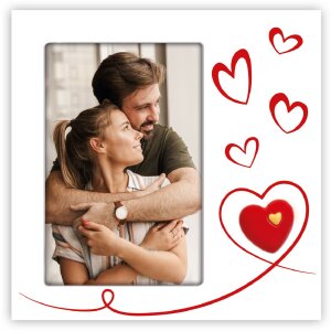 Фоторамка Roberta 10×15 см, вертикальна, біла з...