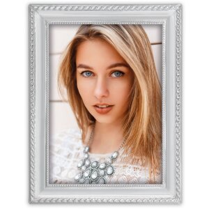 Металева фоторамка ZEP 136S02, срібляста, з перламутром,...