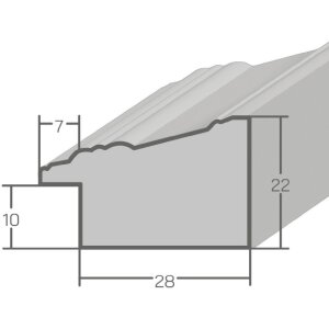 Фоторамка MendeFrames Барокко 60x80 см, сріблястий-яскравий, музеєве скло
