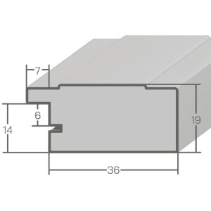 MendeFrames H630 Wandspiegel Shabby-Chic weiß gekalkt 20x20 bis 70x100 cm