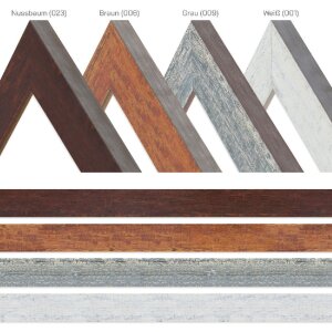 MendeFrames H610 Vintage Wandspiegel Massivholz in verschiedenen Farben Größen