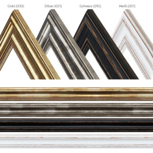 MendeFrames H550 Antik Bilderrahmen Massivholz Farbe Größe Glasart wählbar