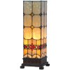 Настільна лампа LumiLamp 5LL-9228 Tiffany 12x12x35 см прямокутник з жовтого скла