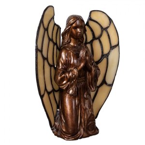 LumiLamp 5LL-9246 Tiffany Настільна лампа Angel 16x10x18 см Бежеве скло Tiffany