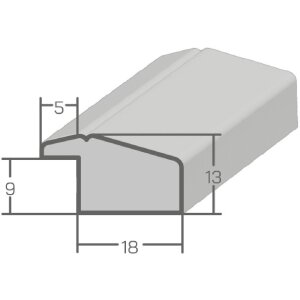 Фоторамка MendeFrames H490 Модерн Нусбаум 40x40 см з арт-склянкою