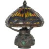 Настольная лампа LumiLamp 5LL-9295 Tiffany Ø 22x21 см коричнево-красное стекло стрекоза