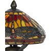 Настольная лампа LumiLamp 5LL-9295 Tiffany Ø 22x21 см коричнево-красное стекло стрекоза