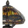 Настольная лампа LumiLamp 5LL-9295 Tiffany Ø 22x21 см коричнево-красное стекло стрекоза
