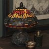 Настольная лампа LumiLamp 5LL-9295 Tiffany Ø 22x21 см коричнево-красное стекло стрекоза