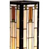 LumiLamp 5LL-9332 Настольная лампа Тиффани 12x12x35 см Бежево-коричневый стеклянный прямоугольник