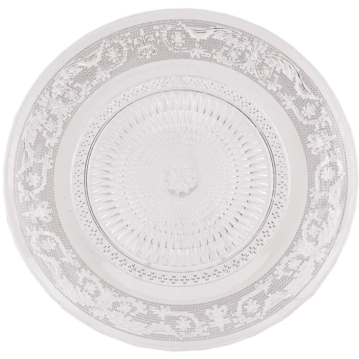 Тарілка скляна Clayre & Eef 6GL0223 23 см