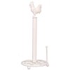 Clayre & Eef 6Y0518W Кран-держатель для кухонных рулонов Ø 18x43 см Белый металл