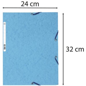 Папка Exacompta A4+ 400g Manila пастельных цветов с резинкой 24 x 32 см