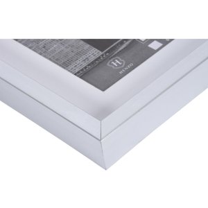 Пластикова рамка Henzo Metallica срібляста 20x30 см з паспарту 13x18 см