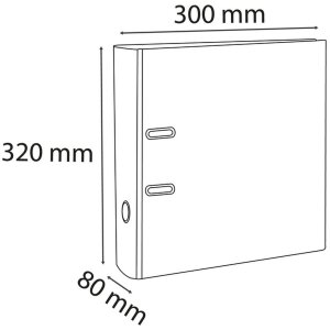 Папка PREMTOUCH PP с 2 кольцами, корешок 80 мм, DIN A4 extra wide Yellow