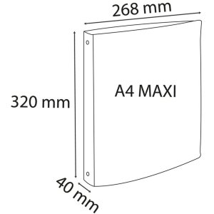 Скоросшиватель на кольцах Exacompta PP 700µ 4 кольца корешок 40 мм непрозрачный A4 сортированный