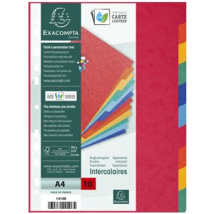 Exacompta Nature Future Register DIN A4 mit 10 Taben, beige, groß